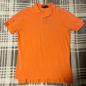 POLO BY RALPH LAUREN Men’s Orange Short Sleeve Collared Shirt (Size -M)